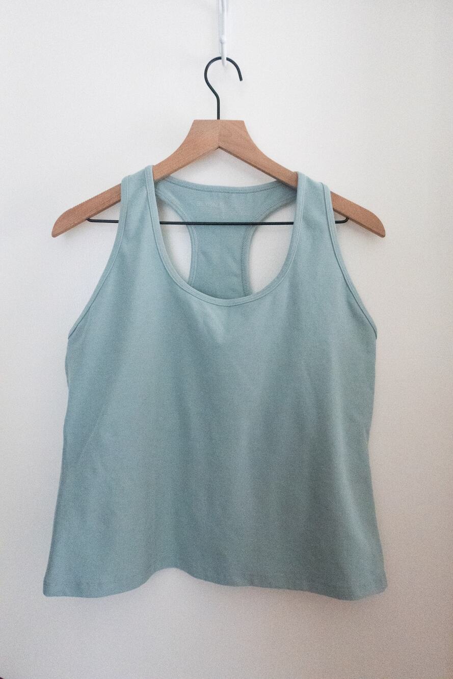 Beyond Yoga Streamlined Racerback Tank 2X minty ice blue